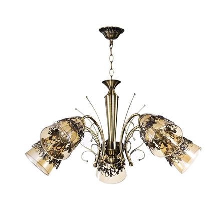 ไฟช่อ EVL HL-22003 สีทอง/ดำ 5 หัว_0