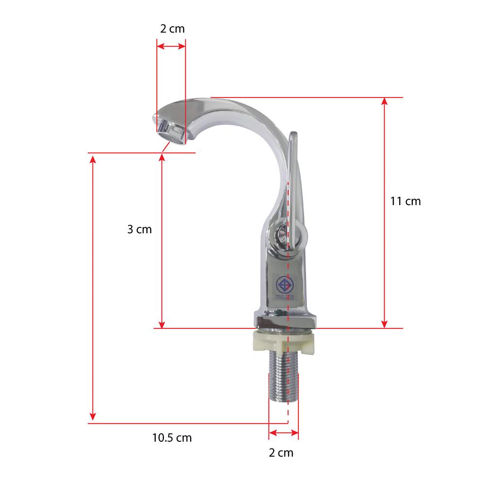 ก๊อกอ่างล้างหน้า LUZERN DL-8015 สีโครม