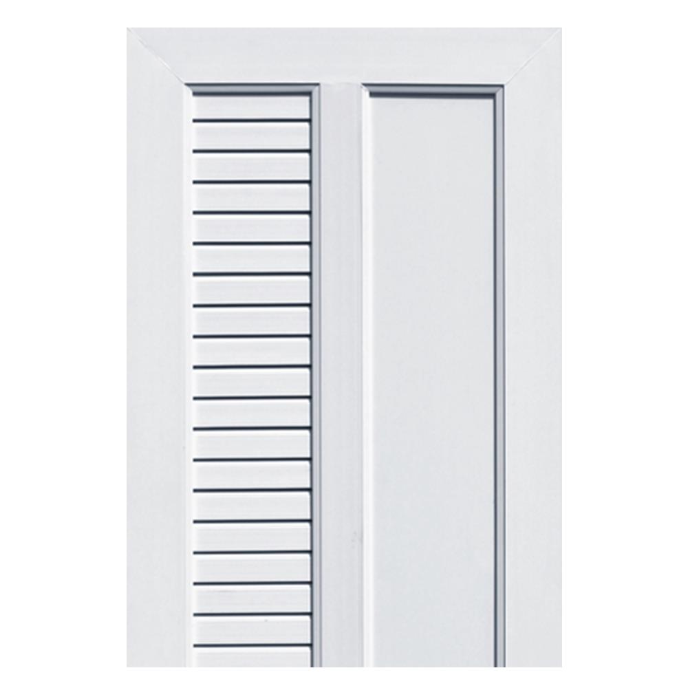 ประตูห้องน้ำ UPVC ECO-DOOR UB2L 70X200 ซม. สีขาว เจาะลูกบิด