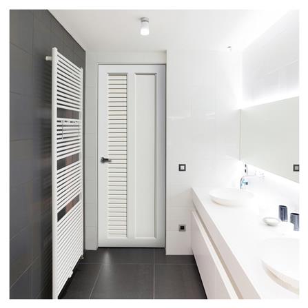 ประตูห้องน้ำ UPVC ECO-DOOR UB2L 70X200 ซม. สีขาว เจาะลูกบิด_3