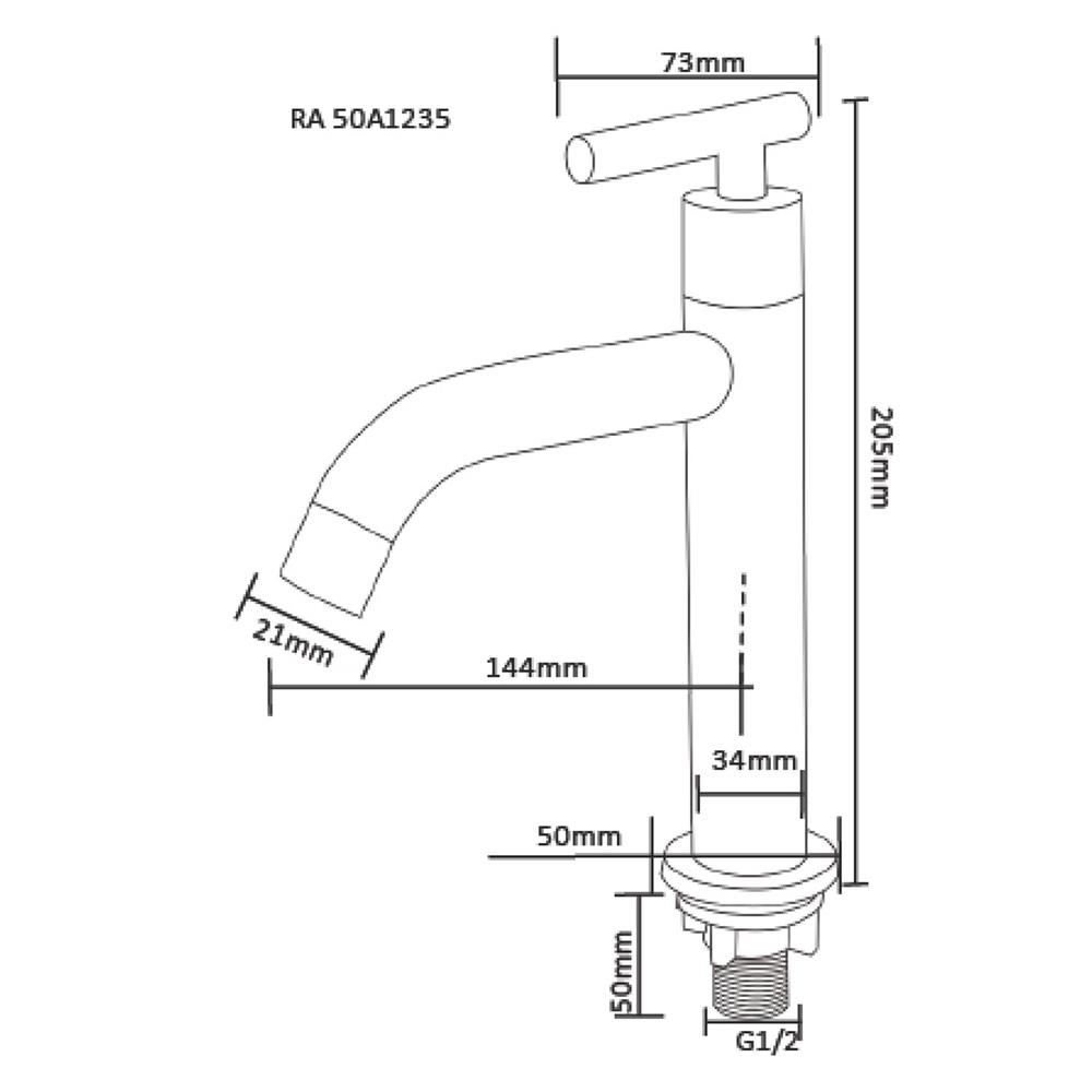 ก๊อกอ่างล้างหน้าเดี่ยว RASLAND RA 50A1235