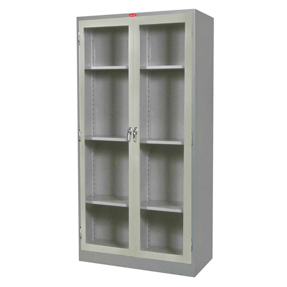 ตู้เอกสาร 2 บานกระจก PRELUDE PK-200 สีเทา