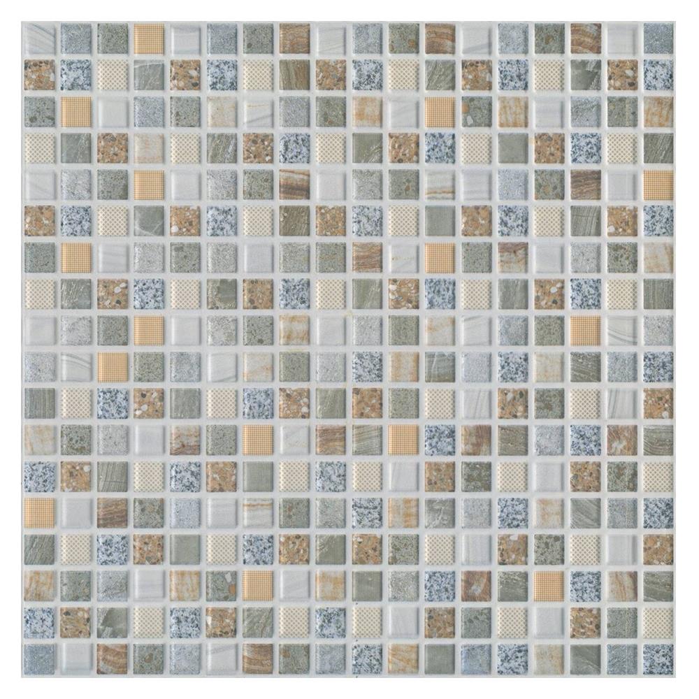 กระเบื้องพื้น 12x12 นิ้ว TARA โมเสค สโตน น้ำตาล