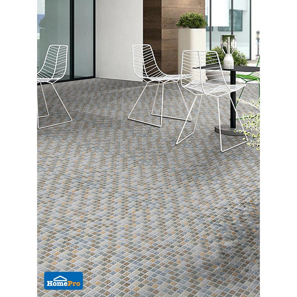 กระเบื้องพื้น 12x12 นิ้ว TARA โมเสค สโตน น้ำตาล