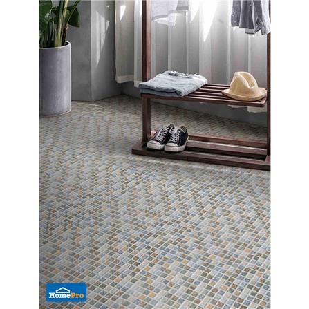 กระเบื้องพื้น 12x12 นิ้ว TARA โมเสค สโตน น้ำตาล_4