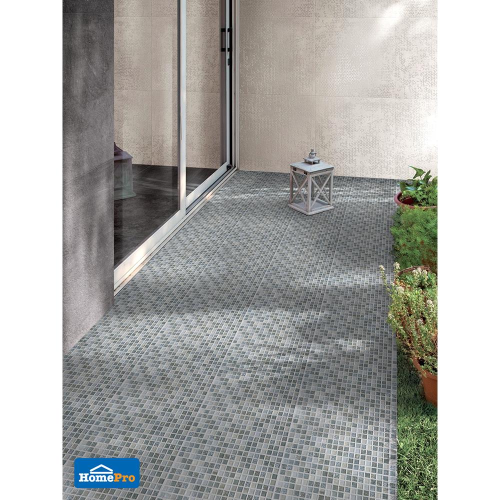 กระเบื้องพื้น 12x12 นิ้ว TARA โมเสค สโตน เทา PM