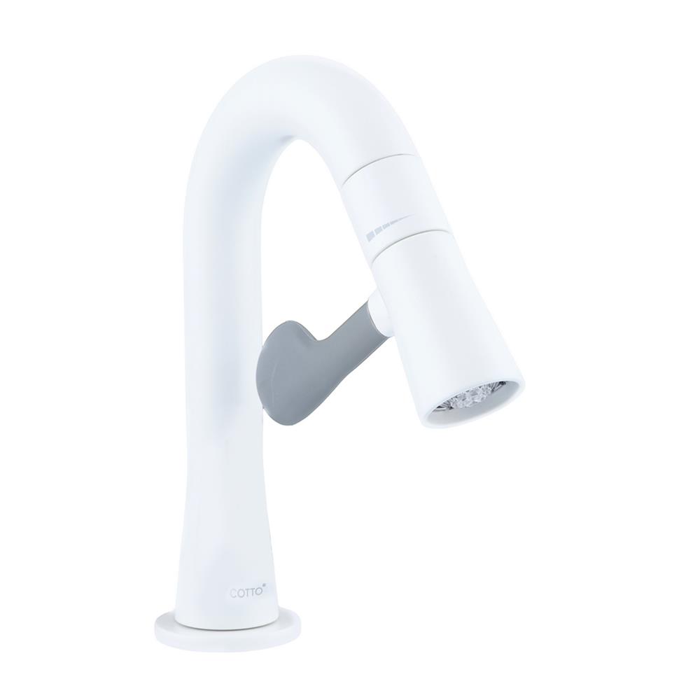 ก๊อกอ่างล้างหน้าเดี่ยวเคาน์เตอร์ COTTO CT1301C43DGWH LED