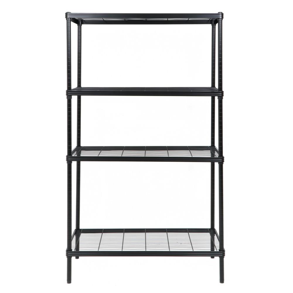 ชุดชั้นวางของโล่ง 4 ชั้น FURDINI WIRE LINNER STEEL สีดำ 2 ชิ้น