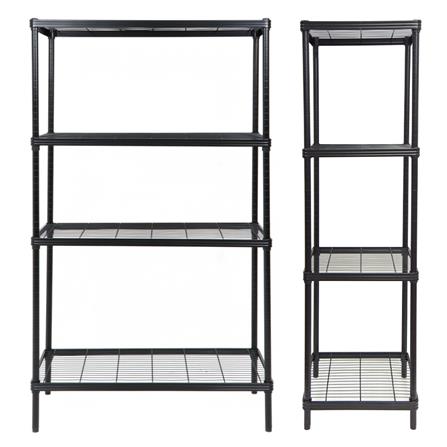 ชุดชั้นวางของโล่ง 4 ชั้น FURDINI WIRE LINNER STEEL สีดำ 2 ชิ้น