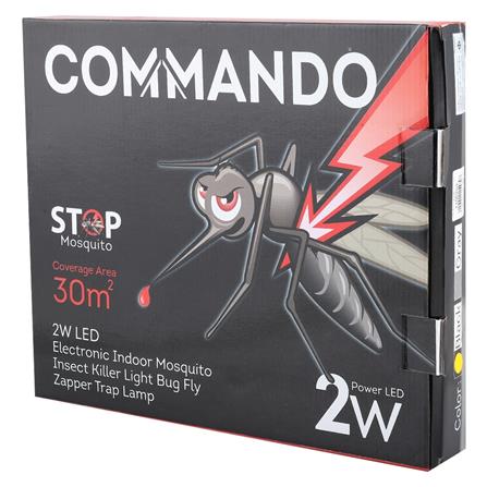 เครื่องช็อตยุงเเละเเมลง COMMANDO 2 วัตต์ สีดำ_3