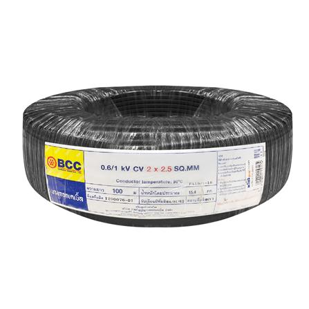 สายไฟ CV 0.6/1kV BCC 2x2.5 ตร.มม. 100 ม. สีดำ_0