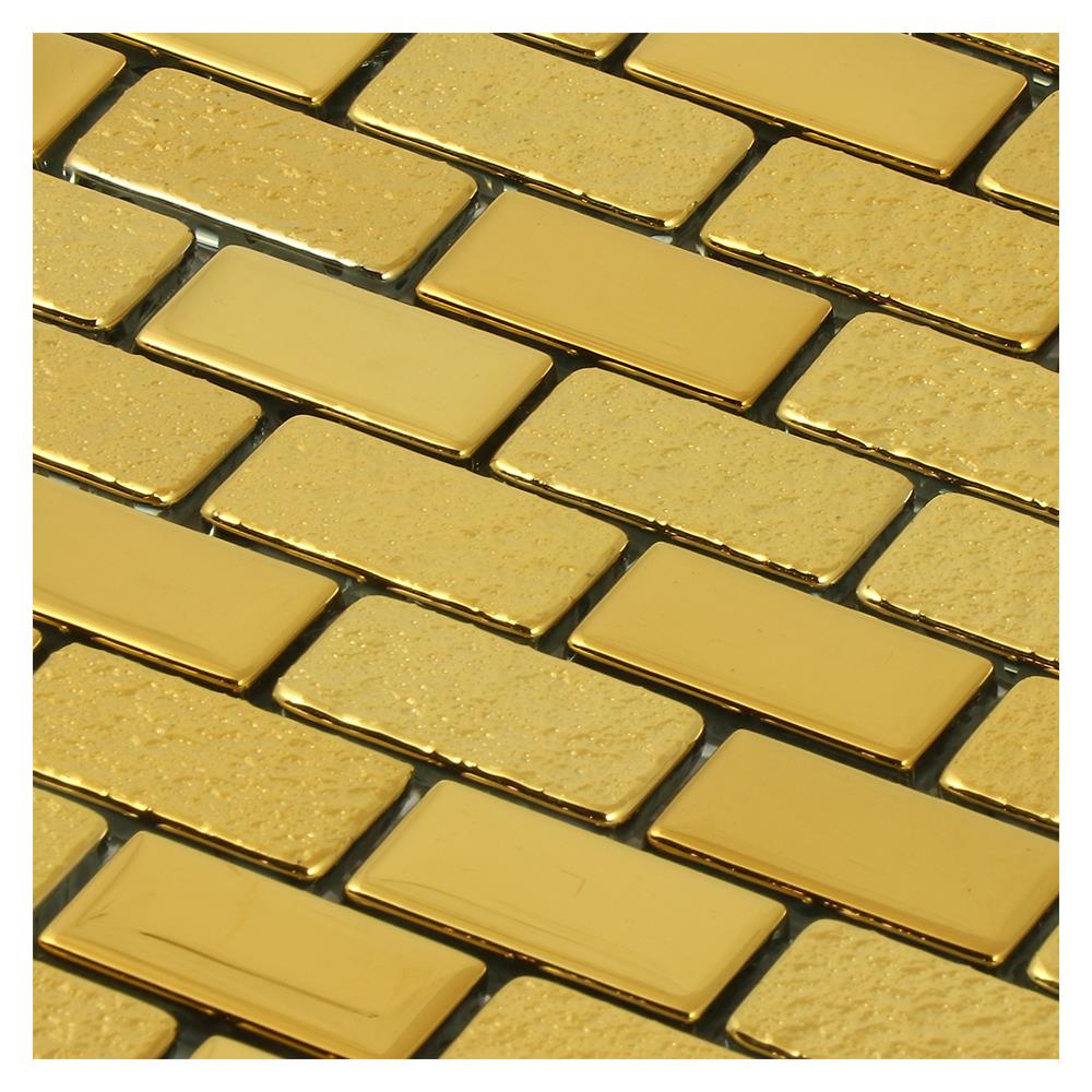 โมเสคแก้ว 30X30 ซม. ดีลักษ์บริค#3 ทอง