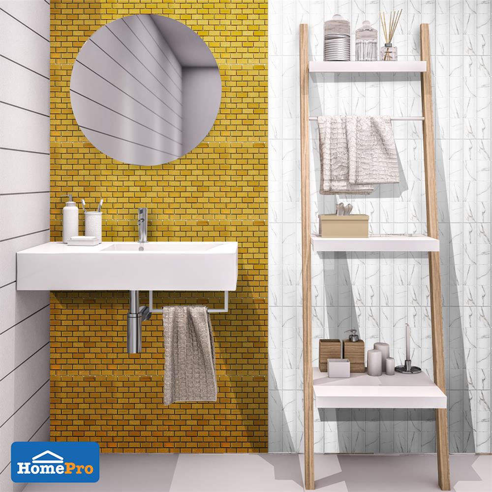 โมเสคแก้ว 30X30 ซม. ดีลักษ์บริค#3 ทอง