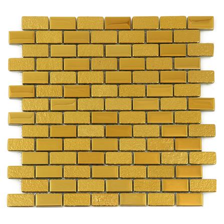 โมเสคแก้ว 30X30 ซม. ดีลักษ์บริค#3 ทอง