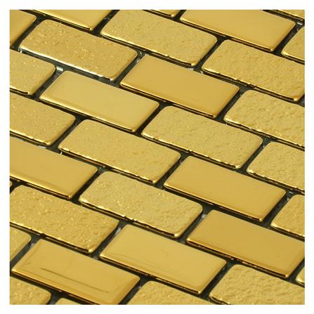 โมเสคแก้ว 30X30 ซม. ดีลักษ์บริค#3 ทอง_1