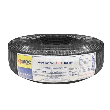 สายไฟ CV 0.6/1 kV BCC 2x4 ตร.มม. 100 ม. สีดำ_0