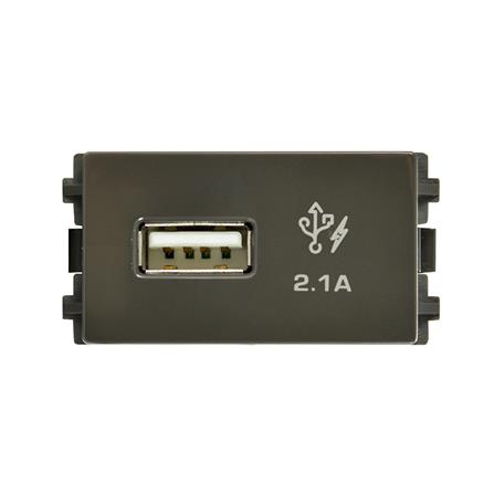 เต้ารับ USB SCHNEIDER 1 ช่อง 2.1 แอมแปร์ 8431USB BZ สีน่ำตาล_0