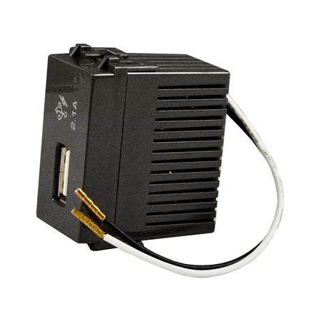 เต้ารับ USB SCHNEIDER 1 ช่อง 2.1 แอมแปร์ 8431USB BZ สีน่ำตาล_1