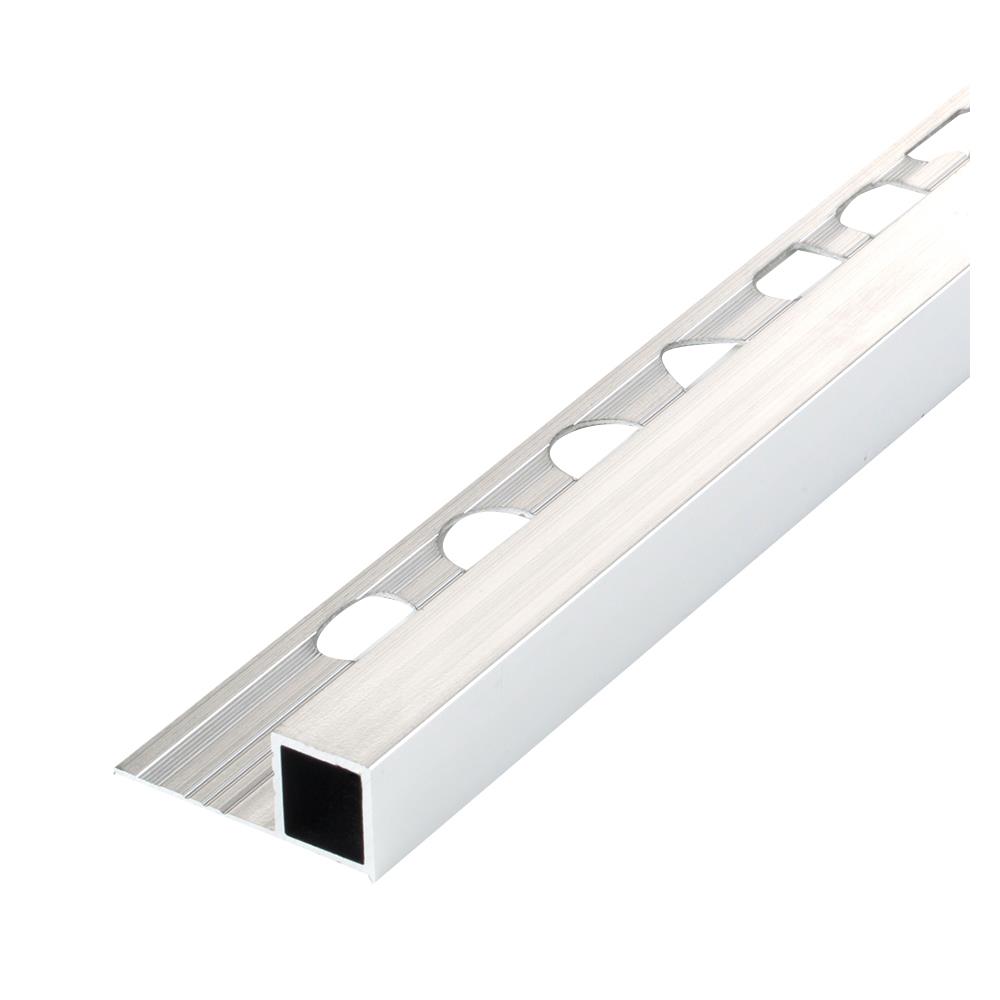 คิ้วอะลูมิเนียมแบบเหลี่ยม เกเตอร์ 9 มม. 2.1 ม. สีเงินเงา