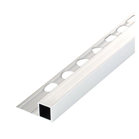 คิ้วอะลูมิเนียมแบบเหลี่ยม เกเตอร์ 9 มม. 2.1 ม. สีเงินเงา