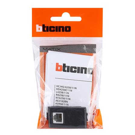 เต้ารับโทรศัพท์ BTICINO 6P/4C SAG5958/11N สีขาว_3