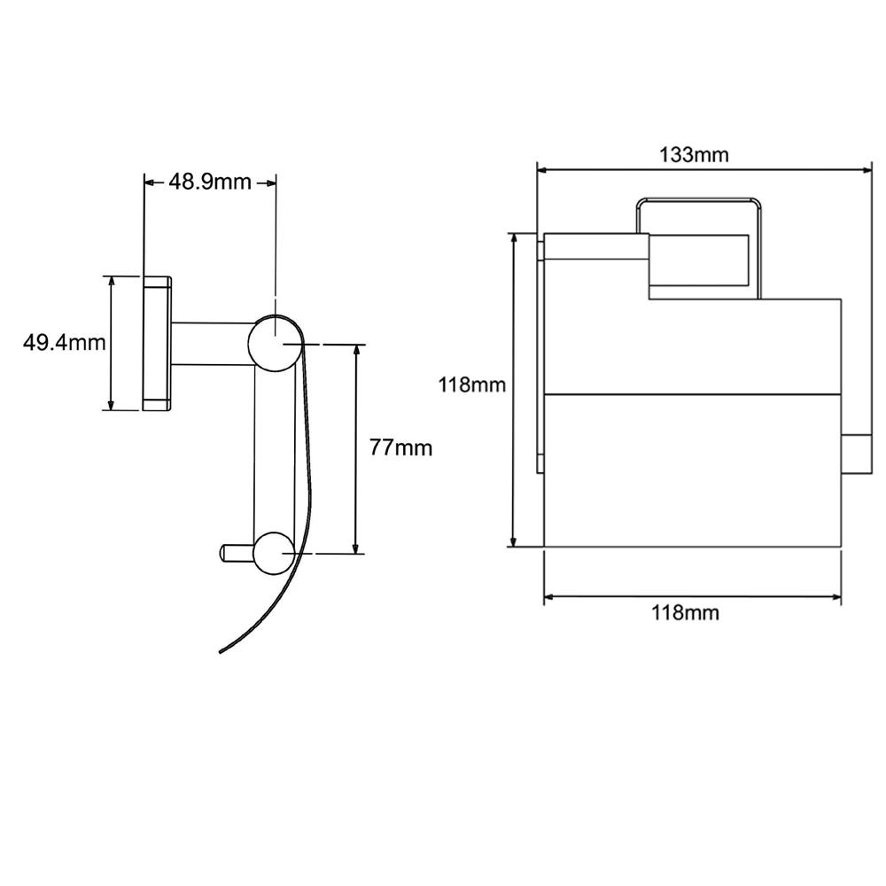 ที่ใส่กระดาษ NOVABATH NVB-603S สเตนเลส