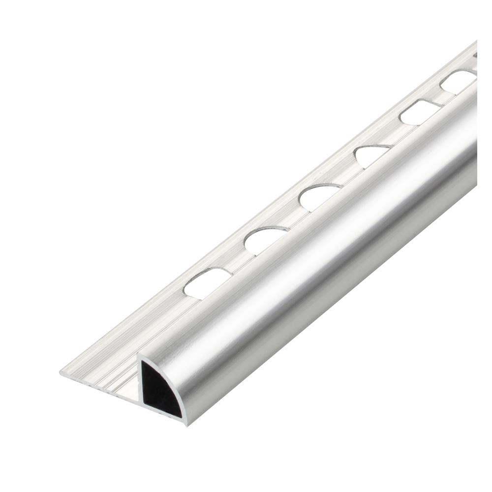 คิ้วอะลูมิเนียม เกเตอร์ มุมโค้ง 9 มม. 2.1 ม. สีเงินเงา