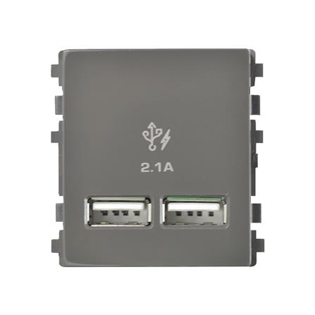 เต้ารับ USB 2 ช่อง SCHNEIDER 8432USB_BZ 2.1 แอมแปร์ สีน้ำตาล_0