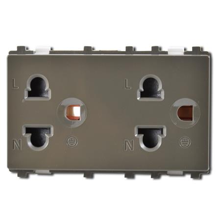 เต้ารับคู่ 3 ขา มีม่านนิรภัย SCHNEIDER 84426LUES2_BZ สีน้ำตาล_0