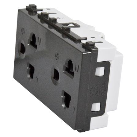 เต้ารับคู่ 3 ขา มีม่านนิรภัย SCHNEIDER 84426LUES2_BZ สีน้ำตาล_1