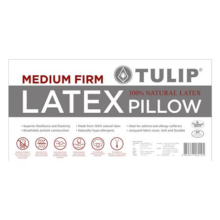 หมอนสุขภาพ ยางพารา TULIP LATEX MEDIUM 06019 33x61x11 ซม. สีขาว_1
