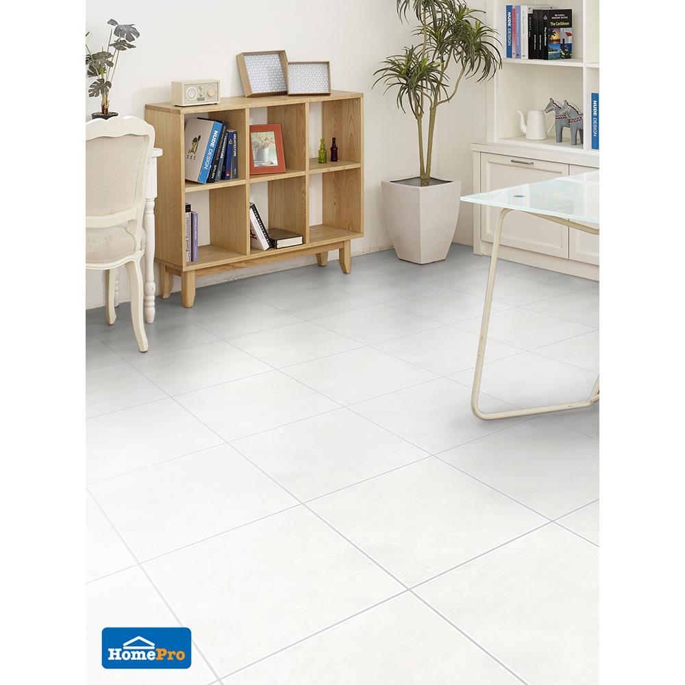 กระเบื้องพื้น 12x12 นิ้ว SMILE อิงหมอก ขาว A