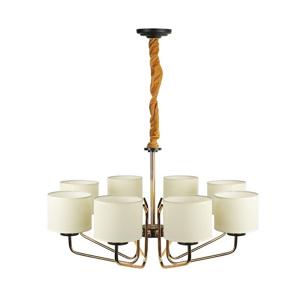 ไฟช่อ L&E 01-02744 สีขาว/ทอง 8 หัว