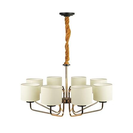 ไฟช่อ L&E 01-02744 สีขาว/ทอง 8 หัว_0