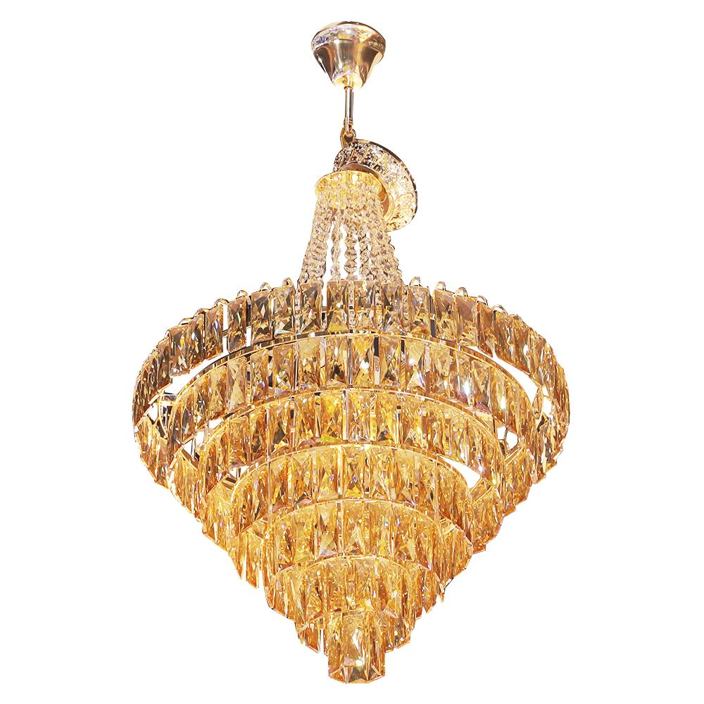 ไฟช่อ CST 2680-600 แก้ว/อะคริลิค/สีทอง 16หัว