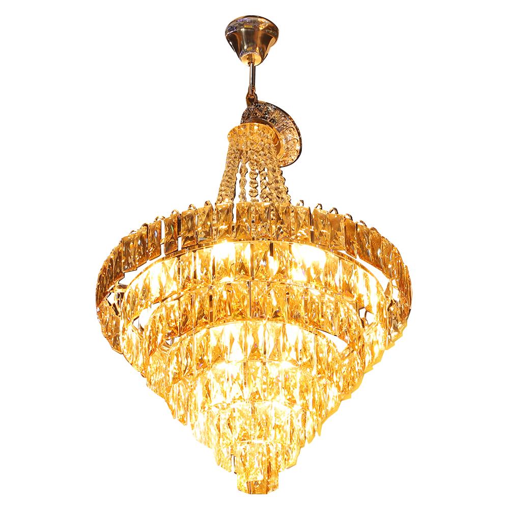 ไฟช่อ CST 2680-600 แก้ว/อะคริลิค/สีทอง 16หัว