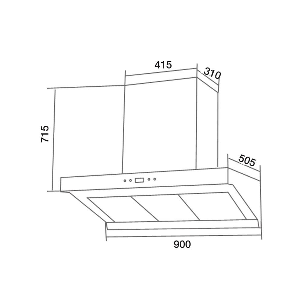 เครื่องดูดควันกระโจม AXIA C-SENSE 90 90 ซม.