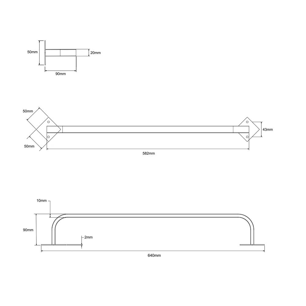 ราวแขวนผ้า NOVABATH NVB-701S สเตนเลส