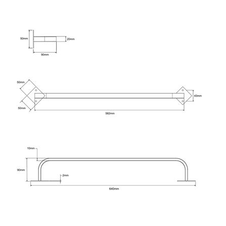 ราวแขวนผ้า NOVABATH NVB-701S สเตนเลส_3