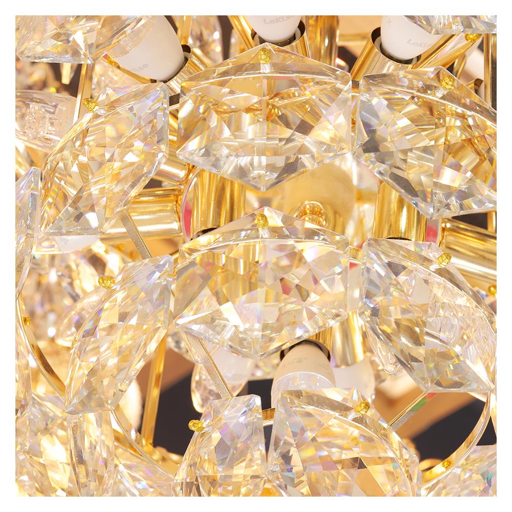 ไฟช่อ CST 86628-600 แก้ว/อะคริลิค/สีขาว/สีทอง 21หัว