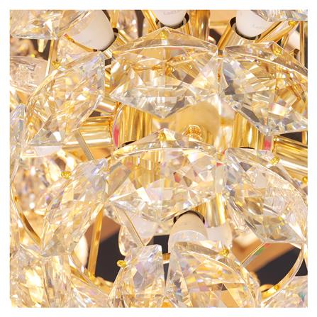 ไฟช่อ CST 86628-600 แก้ว/อะคริลิค/สีขาว/สีทอง 21หัว_1