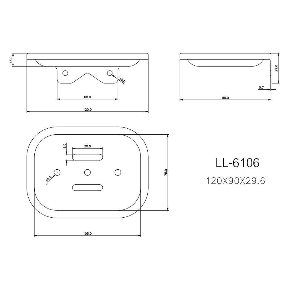 ที่ใส่สบู่ WS LL-6106 สเตนเลส