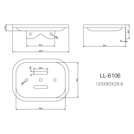 ที่ใส่สบู่ WS LL-6106 สเตนเลส_2