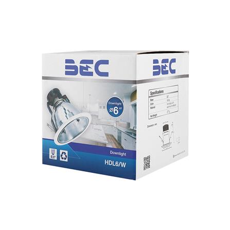 ดาวน์ไลท์ 3640030465 BEC โลหะ/อะลูมิเนียม สีขาว 6 นิ้ว กลม_2