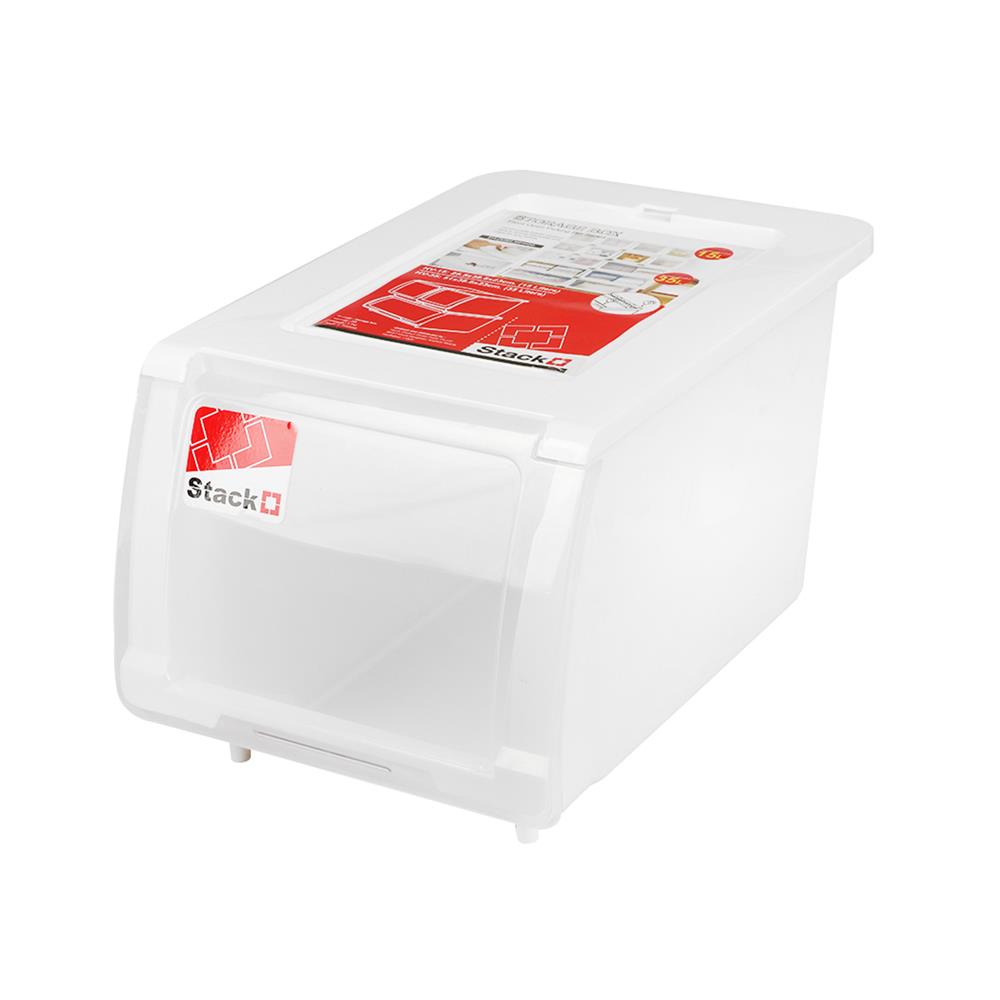 กล่องเปิดฝาหน้า STACKO HV15 38.8x25.5x23 ซม. สีขาว