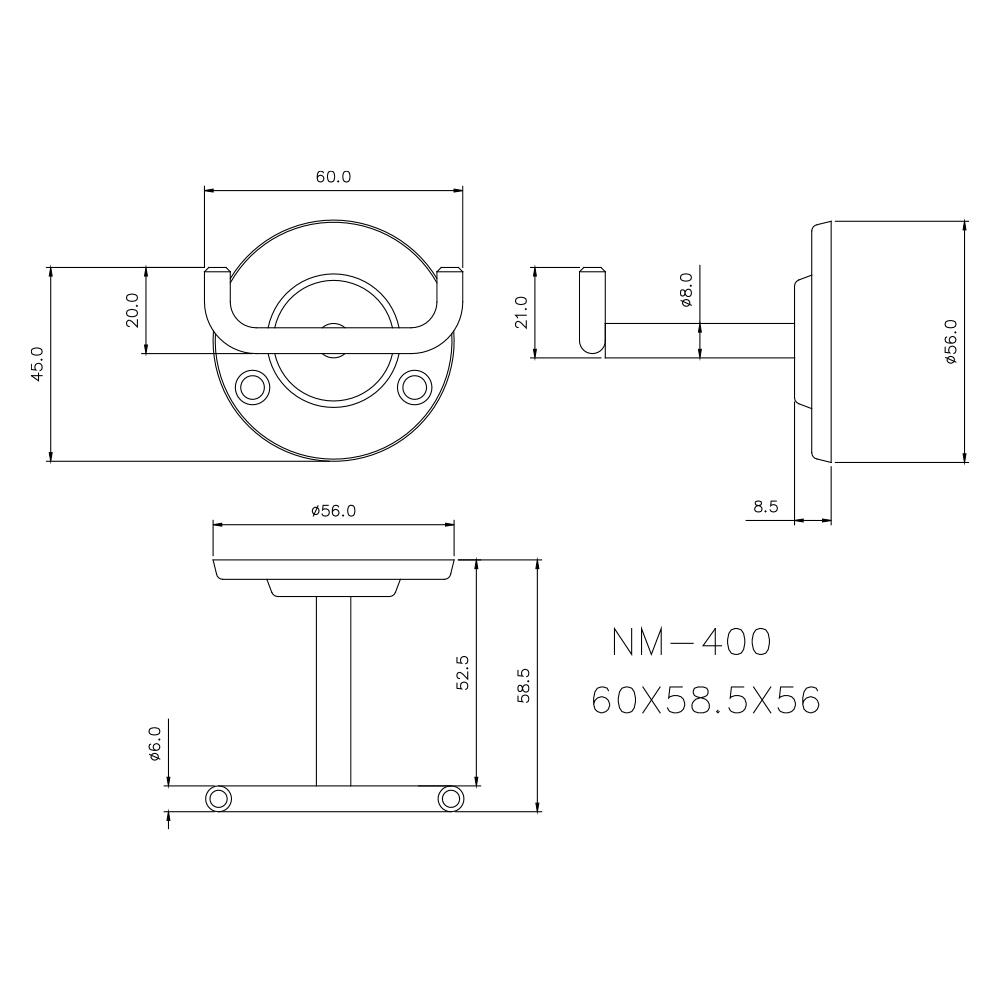 ขอแขวนผ้า PRIME NM-400 สีสเตนเลส