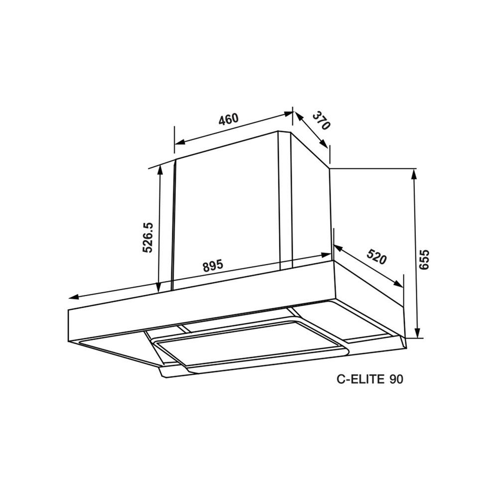 เครื่องดูดควันกระโจม AXIA C-ELITE 90 90 ซม.