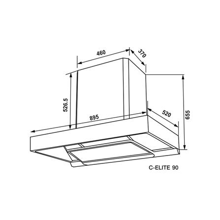 เครื่องดูดควันกระโจม AXIA C-ELITE 90 90 ซม._3