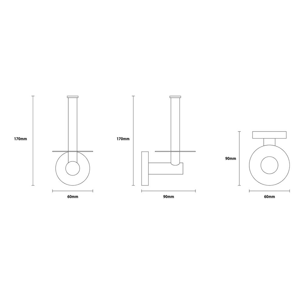 ที่ใส่กระดาษ NOVABATH NVB-P001 สีโครม