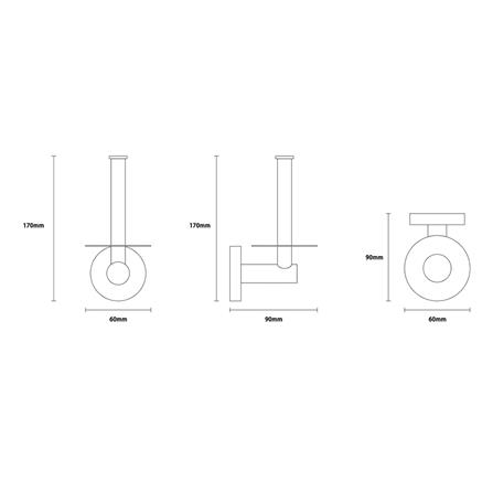 ที่ใส่กระดาษ NOVABATH NVB-P001 สีโครม_1